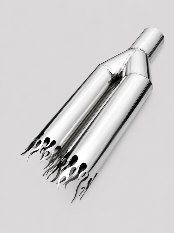 Dual Pipe Flame Exhaust Tip