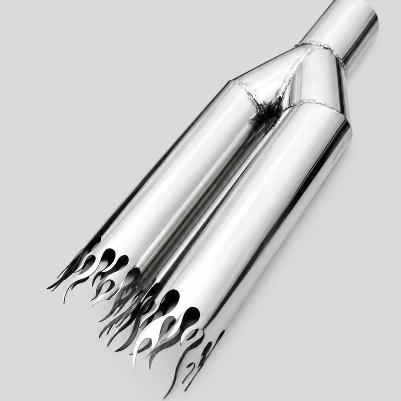 Dual Pipe Flame Exhaust Tip