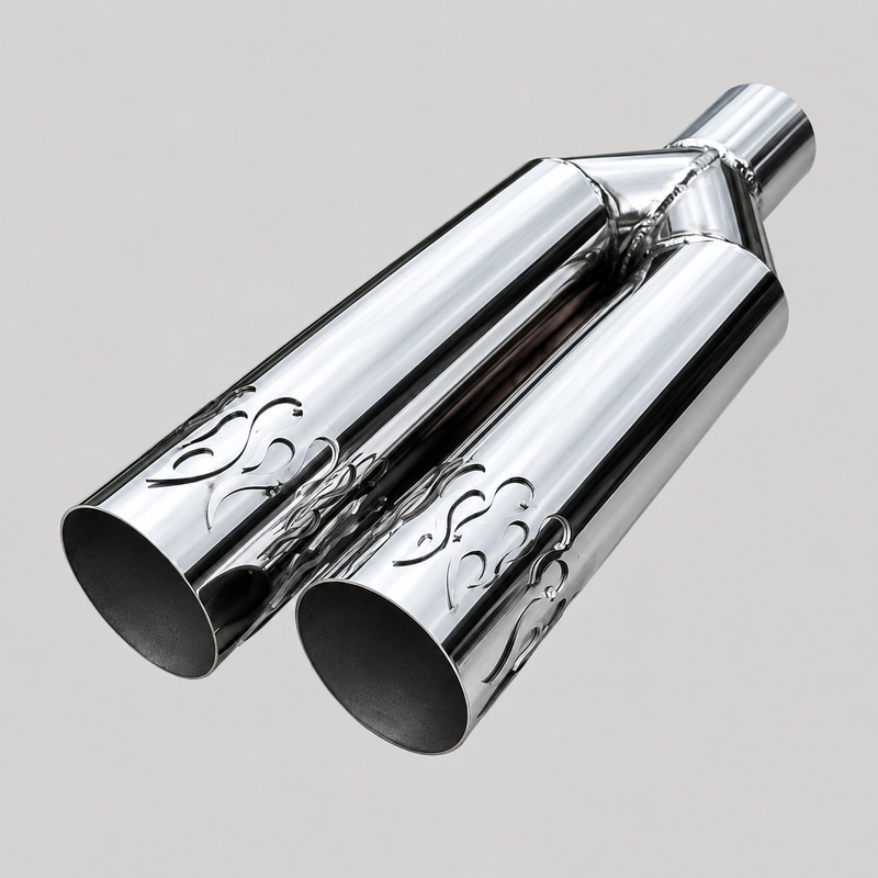 Dual Pipe Flame Exhaust Tip V2